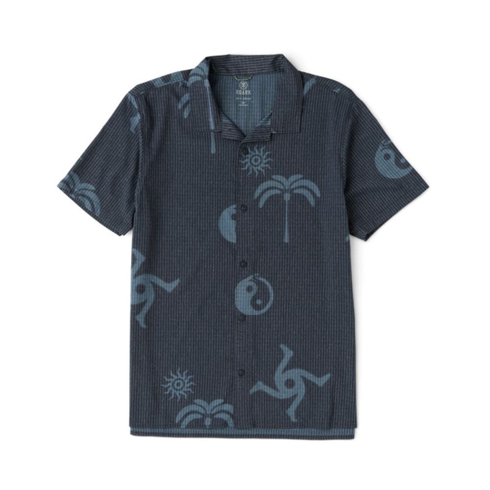 NWT Roark Men's Bless Up Trail Button Up Shirt in Ebony size Large